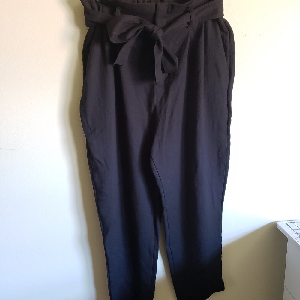 Black belted pants